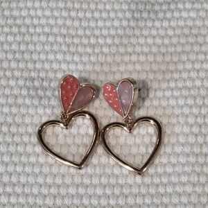 Valentines Heart Dangle Earrings
